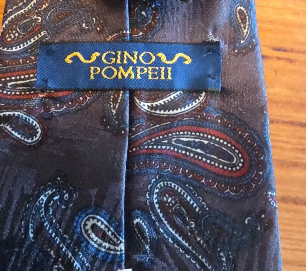 Men's Paisley Silk-Blend Tie in Navy with Red & Blue Accents